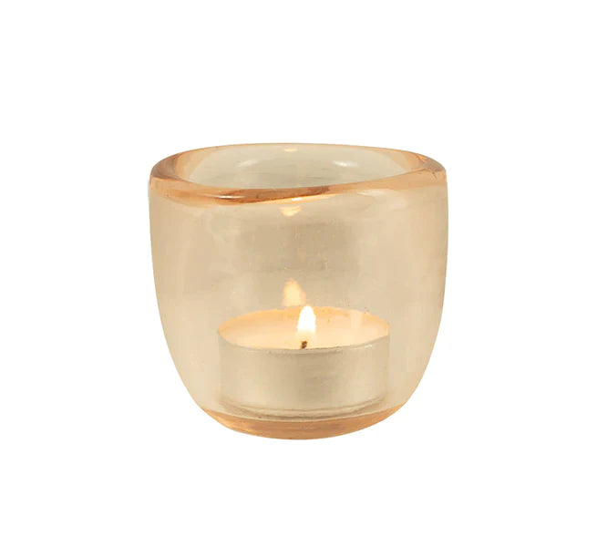 BCS Glass Tealight Holder - Various Colours