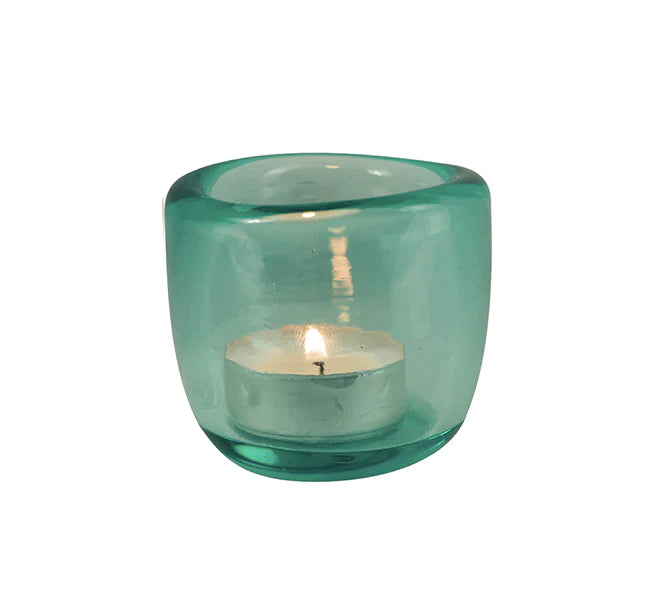 BCS Glass Tealight Holder - Various Colours