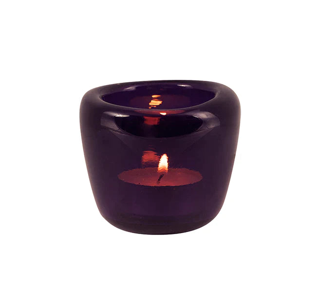 BCS Glass Tealight Holder - Various Colours