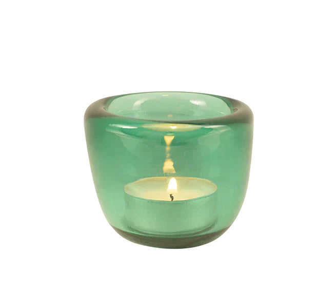 BCS Glass Tealight Holder - Various Colours