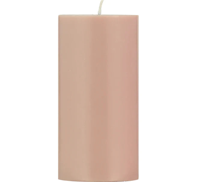 15cm Old Rose Eco Pillar Candle 