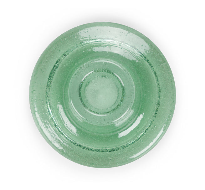 British Colour Standard Glass Candle Holder in Jade Green