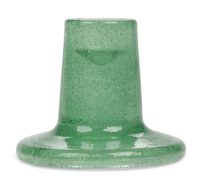 British Colour Standard Glass Candle Holder in Jade Green