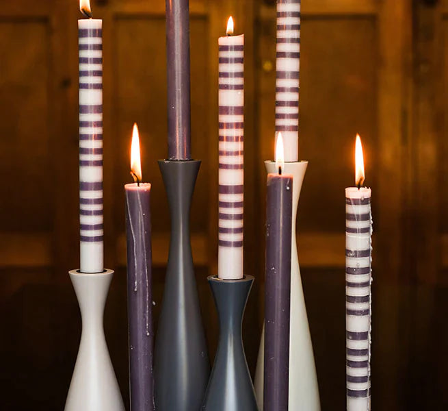 Medium and Tall Wood Candle Holders in various colours