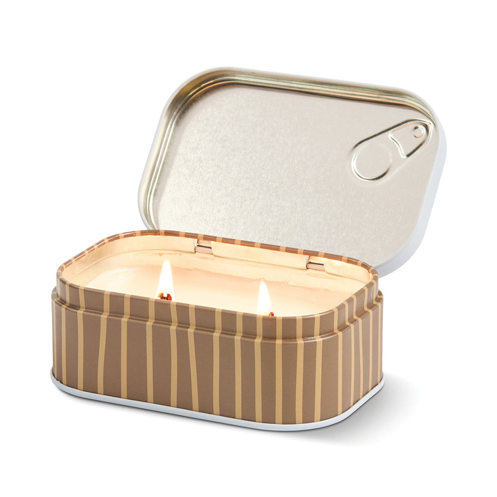 Paddywax Bistro 4.5oz/127g Cappuccino Printed Tin Candle - Chocolate & Cherry