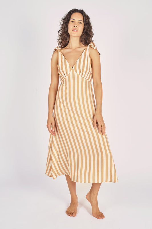 Traffic People Eddie Dress in Brown