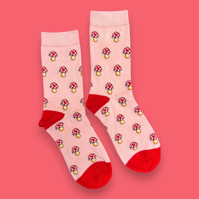 Marvellous Mushrooms: Pink Ladies Bamboo Socks