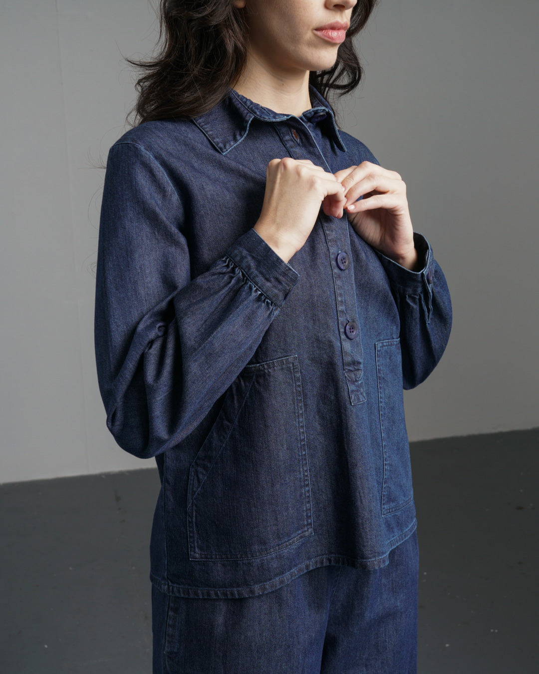 Bibico Mika Utility Shirt in Denim