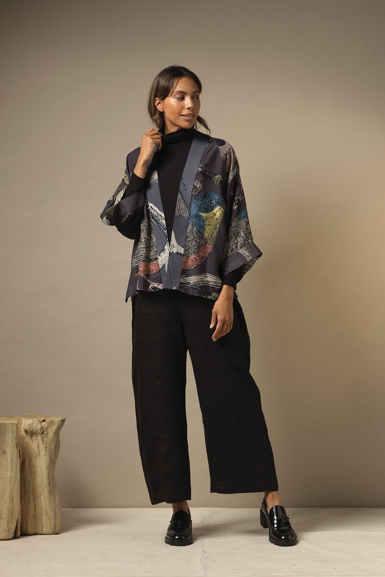 Bird Ink Mini Kimono by One Hundred Stars