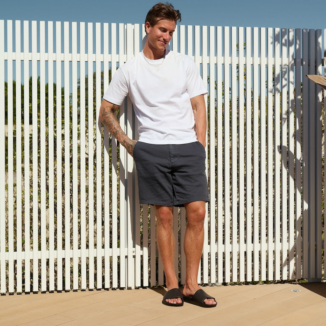 Archies Black Arch Support Slides - Classic Black