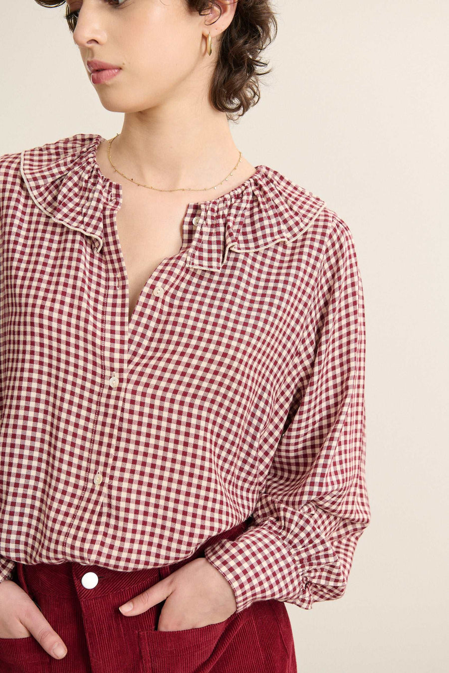 Garance Paris Bertille Blouse in Bordeaux