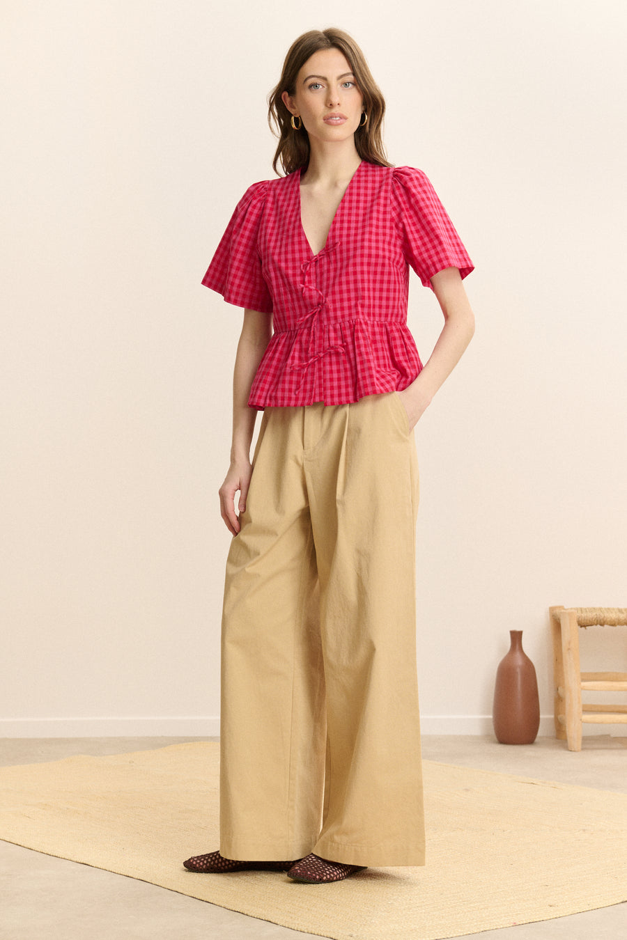 Garance Paris Cecilia Blouse in Vivi in Rose