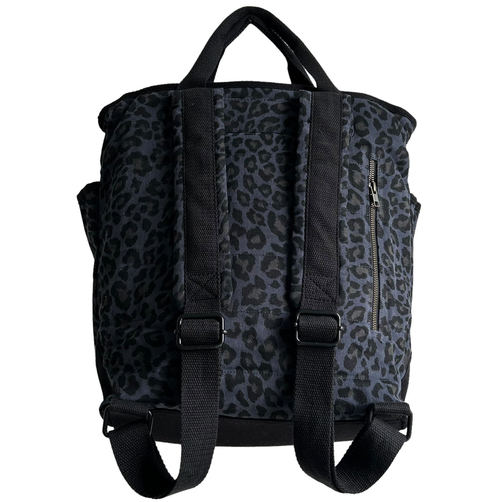 Sixton Leopard print backpack in Blue