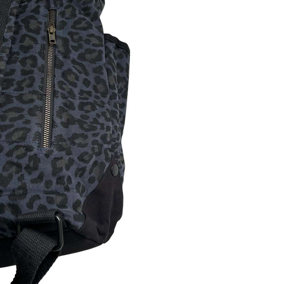 Sixton Leopard print backpack in Blue