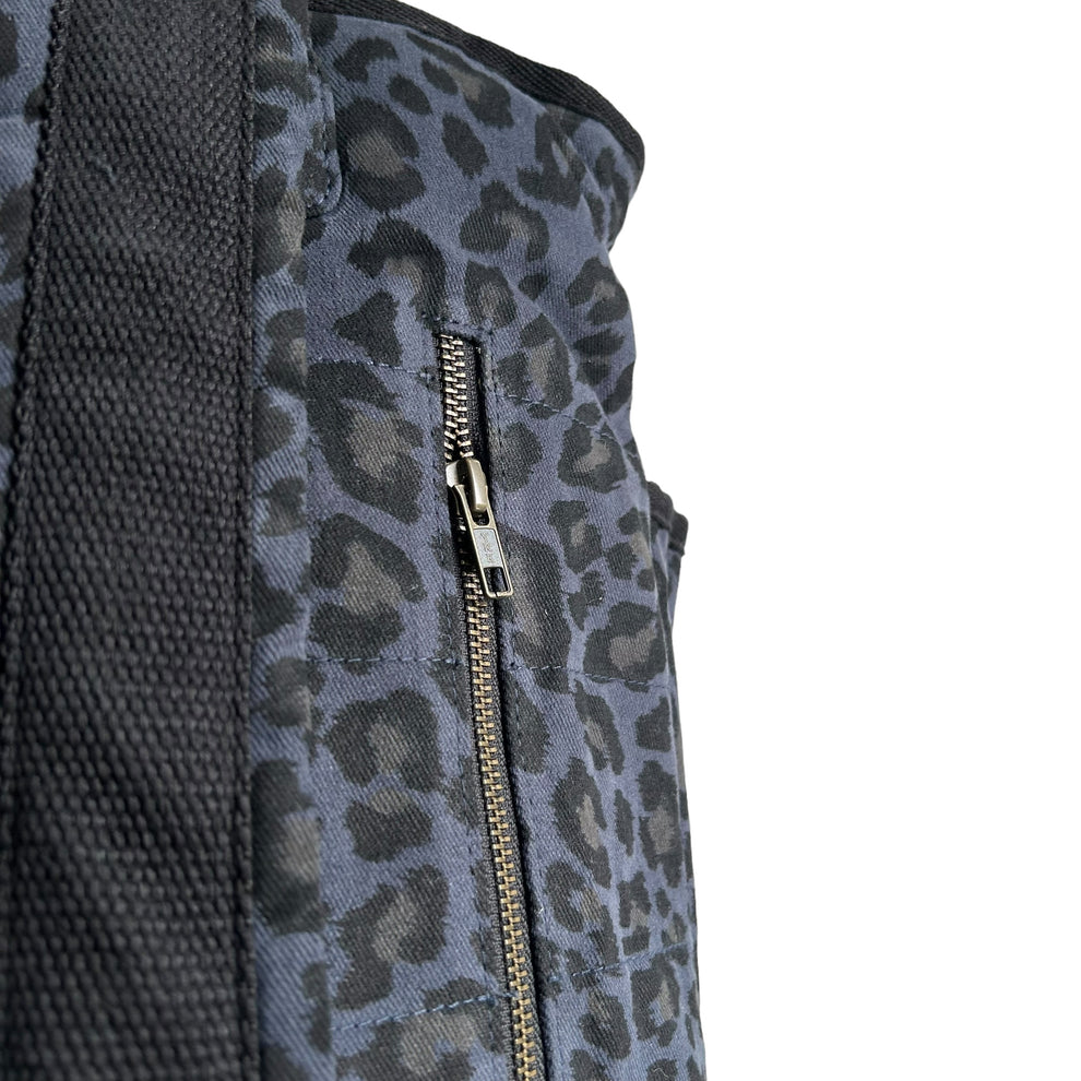 Sixton Leopard print backpack in Blue