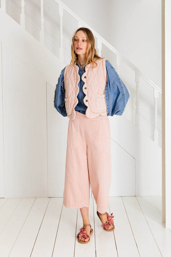 Bonte London Estelle Gilet in Chalk Pink