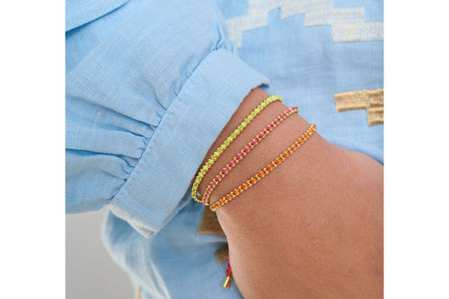 Boho Betty Braid Orange Gold Bracelet