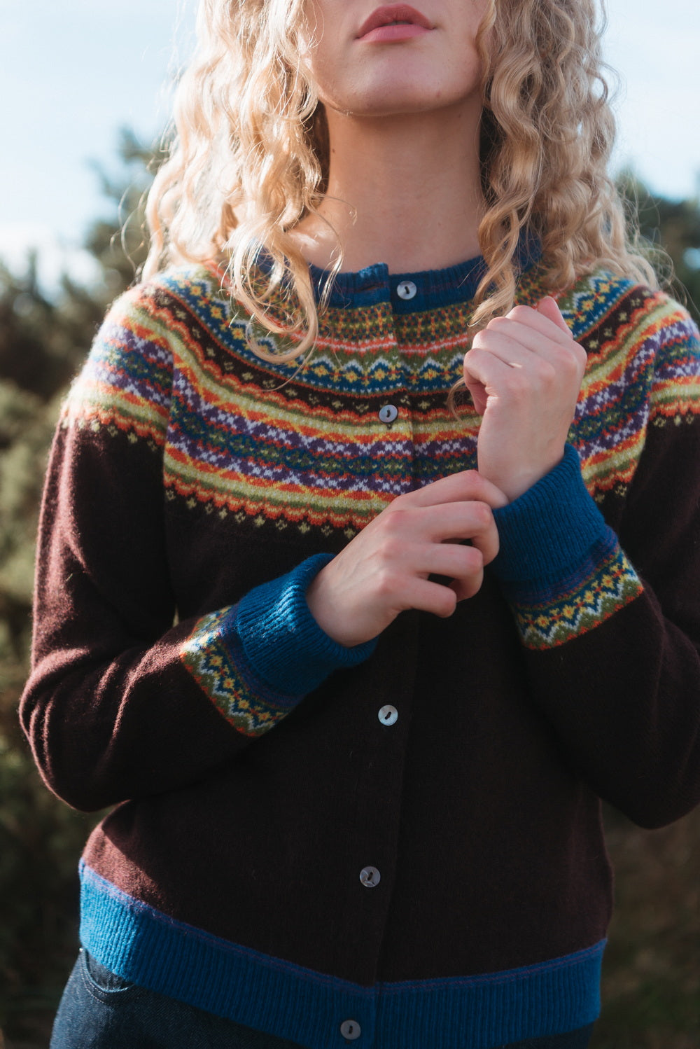 Eribe Alpine Short Cardigan in Ebony