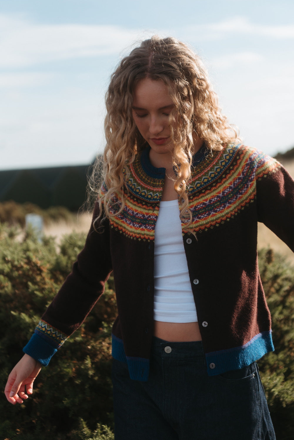 Eribe Alpine Short Cardigan in Ebony