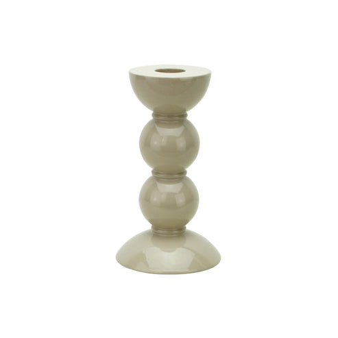 Addison Ross Medium Cappuccino Bobbin Candlestick - 14cm