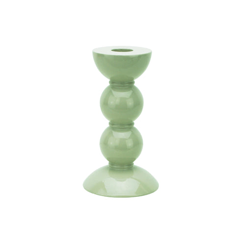 Addison Ross Medium Sage Bobbin Candlestick - 14cm