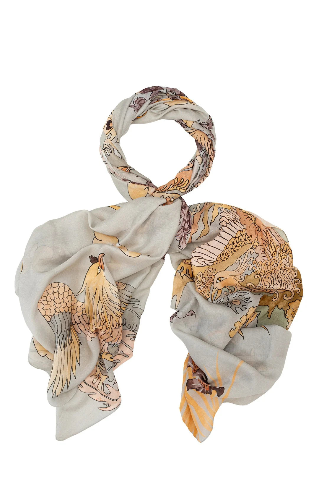 One Hundred Stars Phoenix Grey Scarf