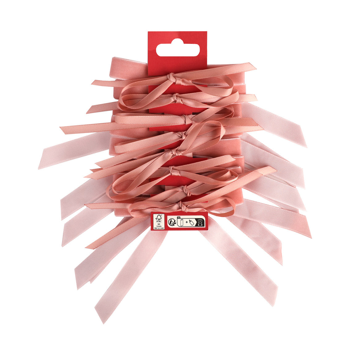 Pink Velvet Decorative Bows - 8 Pack