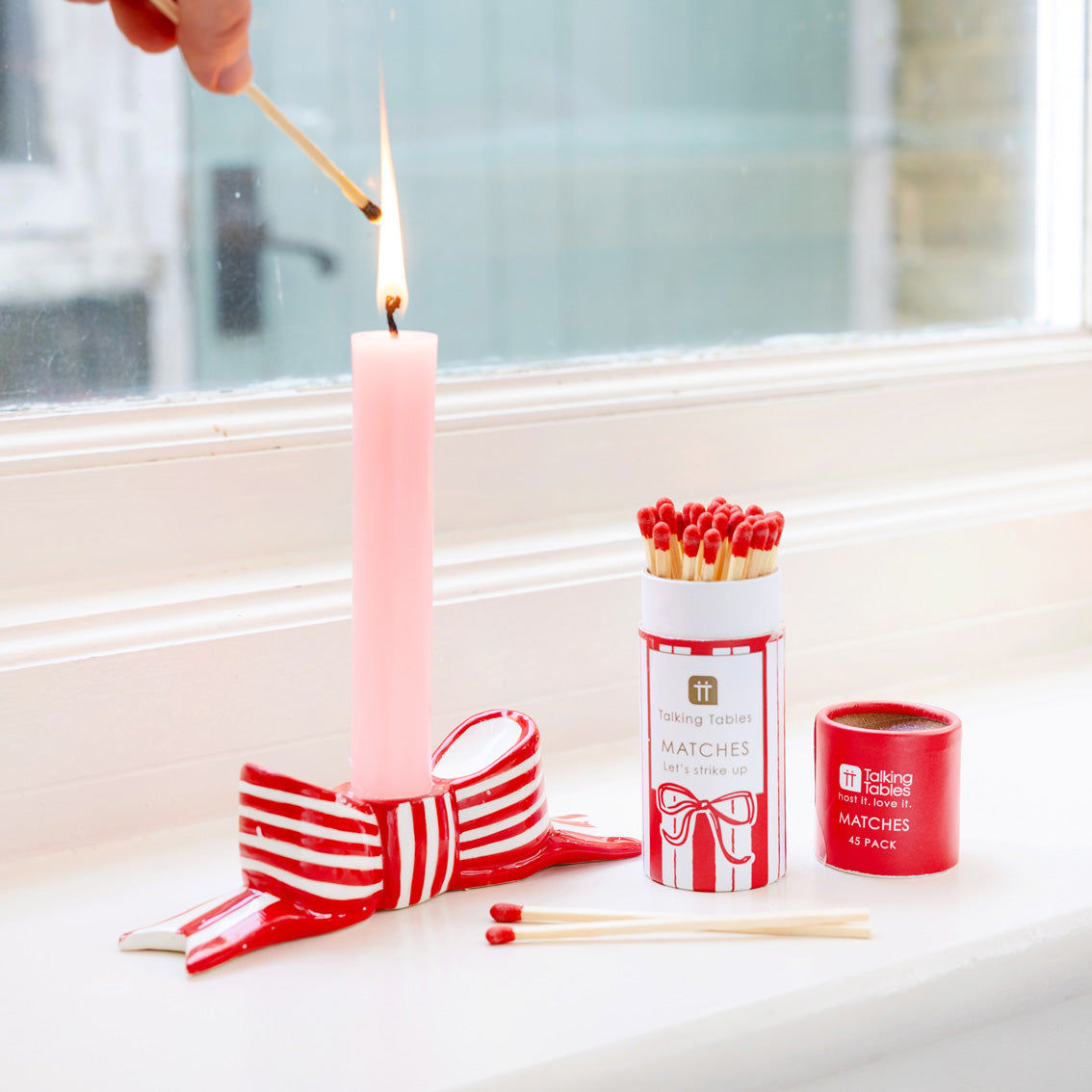 Pink Dinner Candle, 28CM