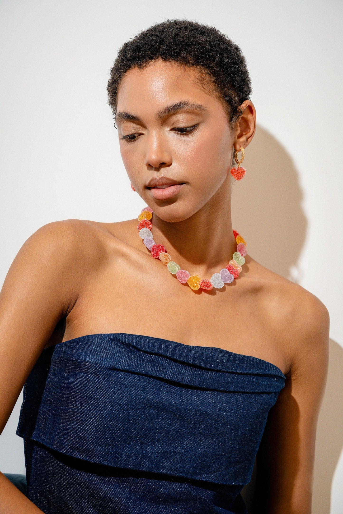 Crystal Haze Jelly Heart Collector Earrings Pave (G)