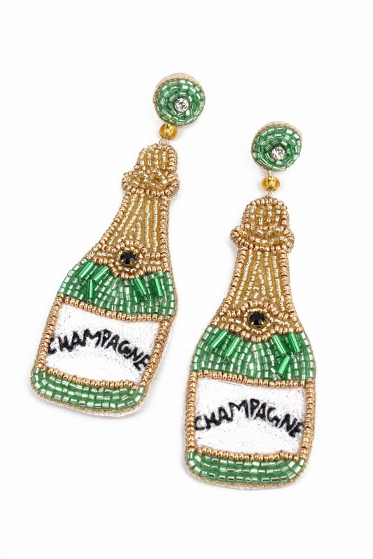 My Doris Champagne Bottle Earrings