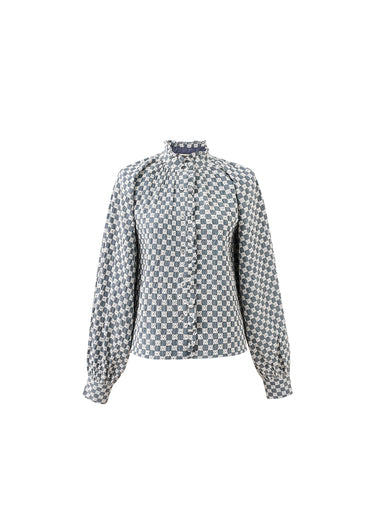 FRNCH ZINNIA Blue Denim Shirt