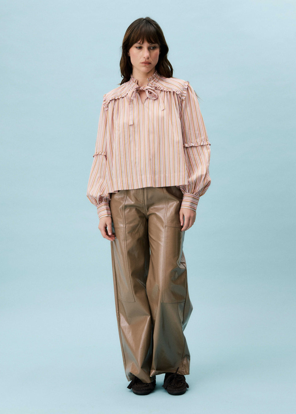 FRNCH Lycaena Blouse in Rose 
