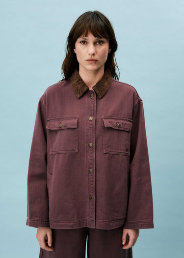 FRNCH Denim Jacket in Aubergine