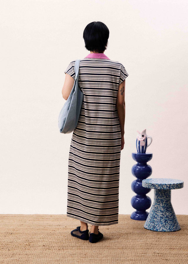 FRNCH Chachaya Dress in Blue Marine