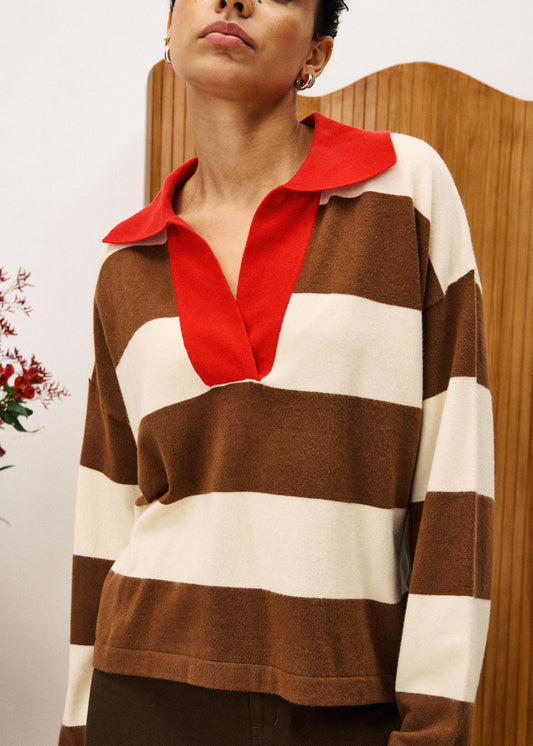 FRNCH COLCHIQUE Maroon Glacé Sweater