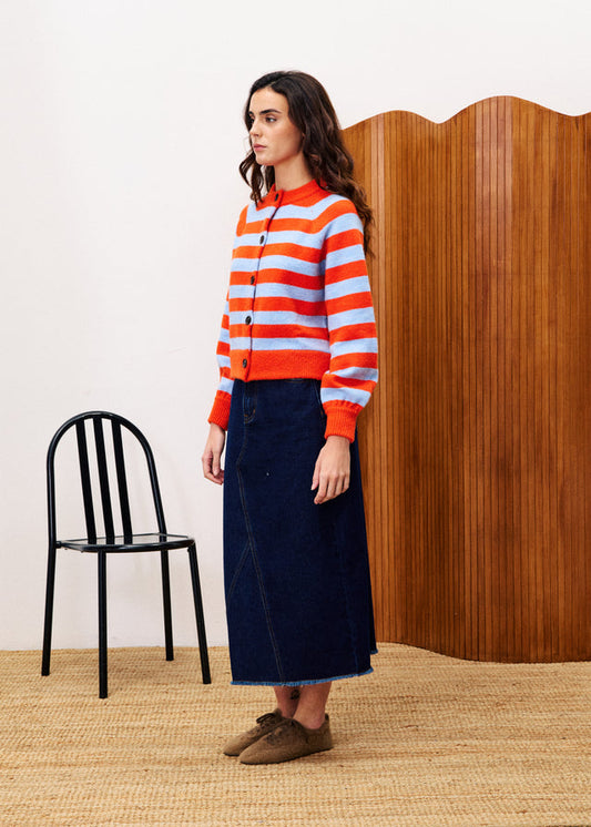 FRNCH MORAND Red Cardigan