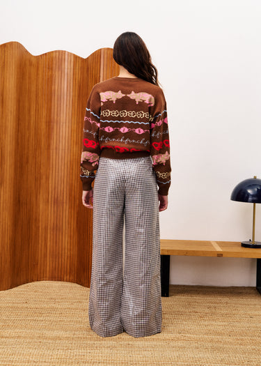 FRNCH ABYSSIN Cardigan in Ice Brown