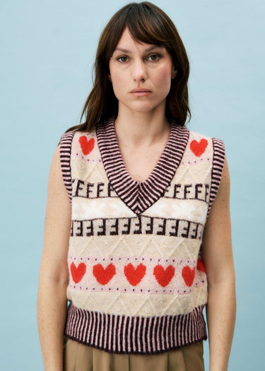 FRNCH Rhubarb Pullover in Beige