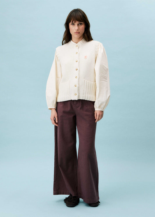 FRNCH Anaphe Cardigan in Creme