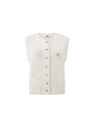 FRNCH Anaphe Cardigan in Creme