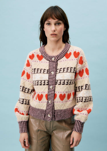 FRNCH Alucite Cardigan in Beige