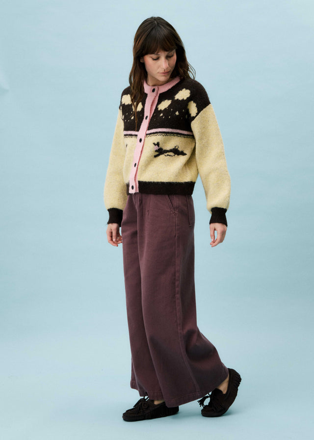 FRNCH Barret Cardigan in Beige