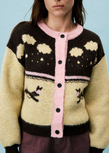 FRNCH Barret Cardigan in Beige