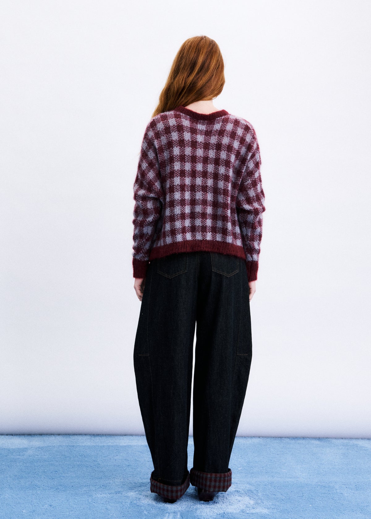 FRNCH Aomori Cardigan in Bordeaux