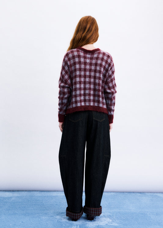 FRNCH Aomori Cardigan in Bordeaux