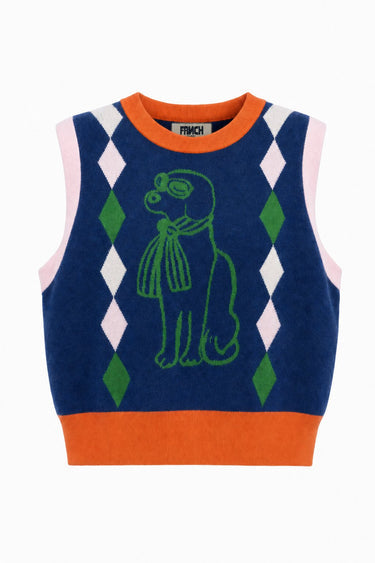 FRNCH Torquay Pullover in Blue Marine