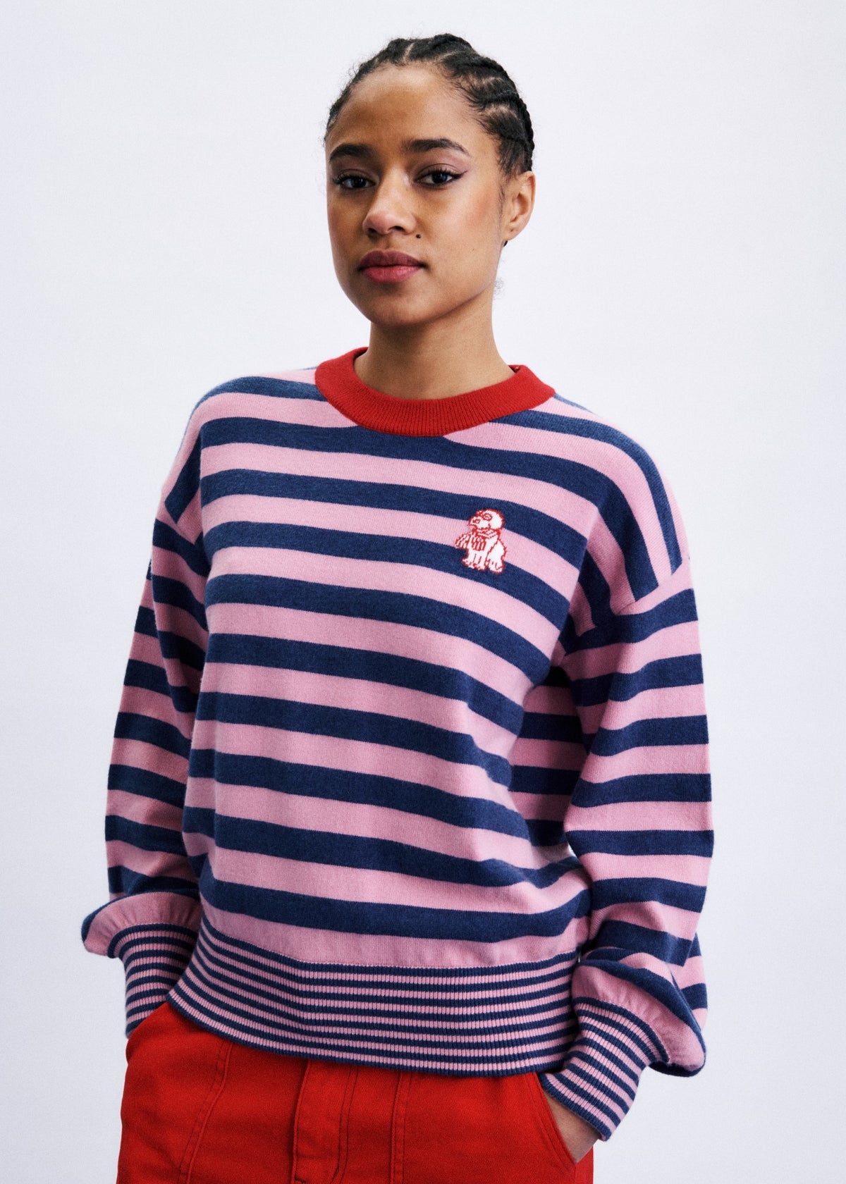 FRNCH Torquay Pullover in Blue Marine