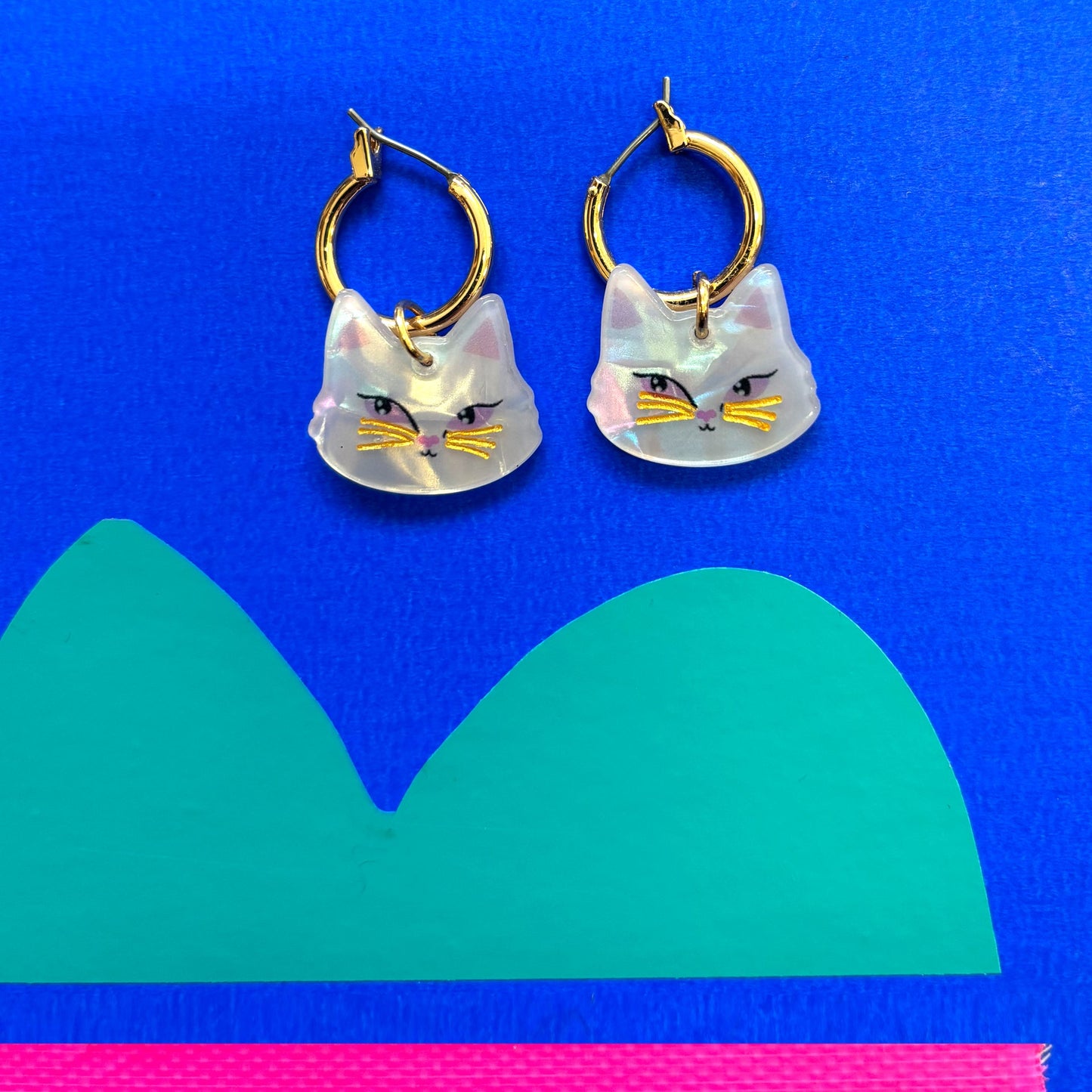 House of Disaster Catnip Cat Hoop Earrings