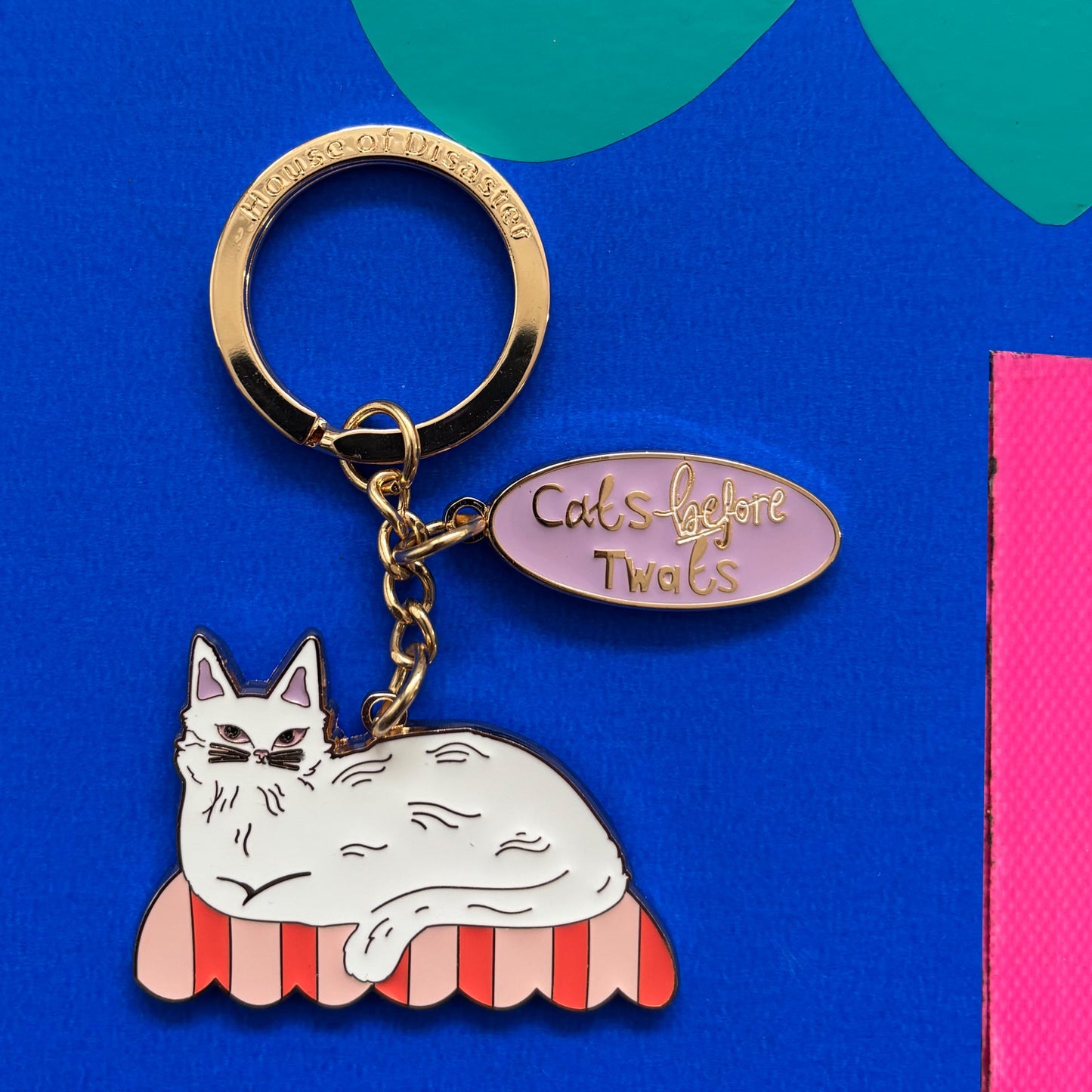 House of Disaster Catnip 'Cats before twats' Keyring