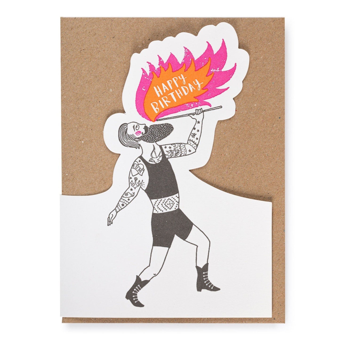 Archivist Happy Birthday Fire Breather Cut Out card